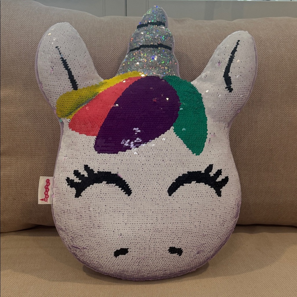 Iscream Sequin Unicorn Pillow - Multicolor